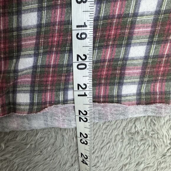 Frank & Eileen Womens‎ Tee Lab Top M Red Plaid Cotton Raw Hem Relaxed Fit USA - Picture 6 of 12